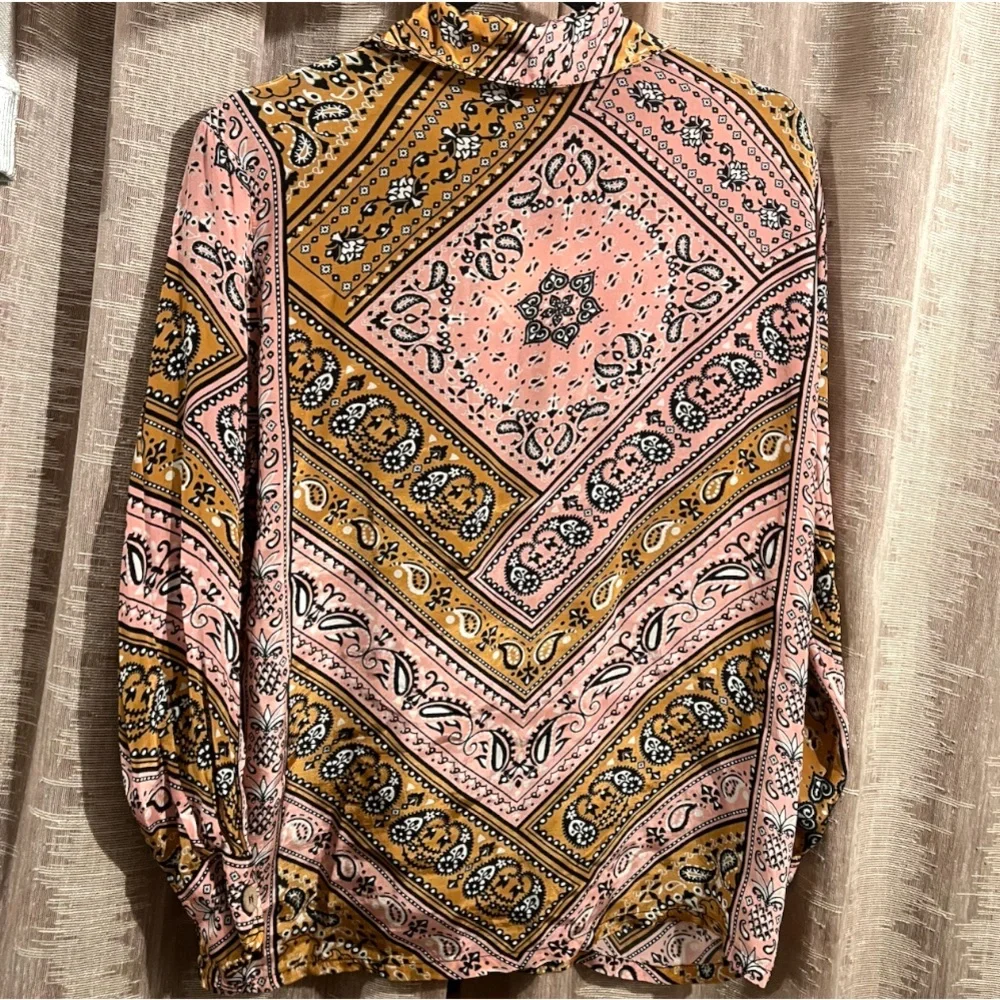 FARM Rio Paisley Buttondown Long Sleeve Shirt, NEW - Picture 11 of 13